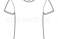 Blank White T-Shirt Template | Stock Vector | Colourbox regarding Blank T Shirt Outline Template