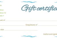 Blue Ribbons Gift Certificate Template | Gift Certificate with Company Gift Certificate Template