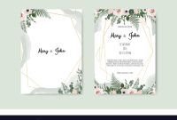 Botanical Wedding Invitation Card Template Design for Sample Wedding Invitation Cards Templates