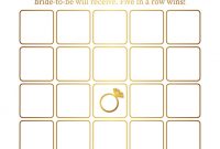 Bridal Bingo Card Template Bridal Shower Bingo throughout Blank Bridal Shower Bingo Template