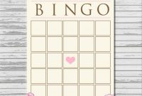 Bridal Shower Bingo Card – Instant Printable Download with regard to Blank Bridal Shower Bingo Template