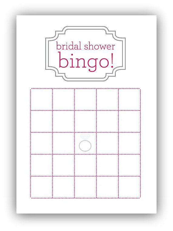 Bridal Shower Gift Bingo Printable | Printable Bridal Bingo regarding Blank Bridal Shower Bingo Template