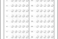 Bubble Answer Sheet For 20 Questions | Student Handouts throughout Blank Answer Sheet Template 1 100