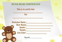 Build A Bear Birth Certificate Template (4) – Templates within Build A Bear Birth Certificate Template