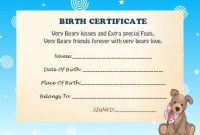 Build A Bear Certificate Template: 15 Attractive in Build A Bear Birth Certificate Template