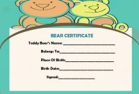 Build A Bear Certificate Template: 15 Attractive with Build A Bear Birth Certificate Template