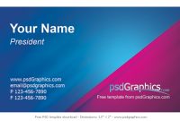 Business Card Template Design | Psdgraphics in Business Card Size Template Photoshop