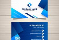 Business Card Template With Geometric Shapes | Free Vector for Free Bussiness Card Template