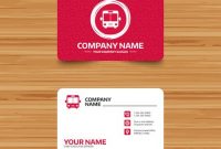 Business Card Template With Texture. Bus Sign Icon. Public throughout Transport Business Cards Templates Free