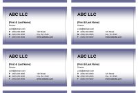 Business Card Templates For Word with regard to Business Card Template For Word 2007