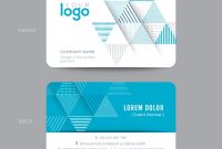 Business Card With Blue Triangles | Free Vector pertaining to Business Cards For Teachers Templates Free
