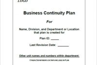 Business Continuity Plan Template Canada Executive Summary with Business Continuity Plan Template Canada