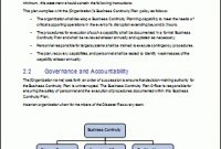 Business Continuity Plan Template (Ms Word/excel inside Business Continuity Management Policy Template