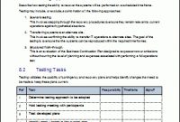 Business Continuity Plan Template (Ms Word/excel within Business Continuity Checklist Template