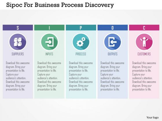 Business Diagram Sipoc For Business Process Discovery in Business Process Discovery Template