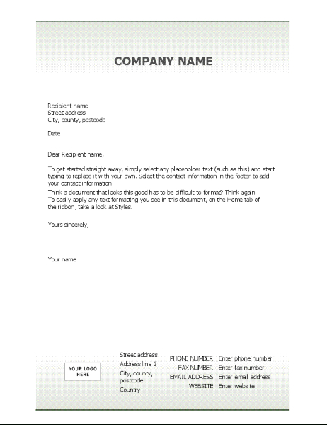 Business Letterhead Stationery (Simple Design) in Business Headed Letter Template