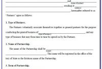 Business Partnership Agreement Templates | Vincegray2014 throughout Free Business Partnership Agreement Template Uk