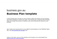 Business Plan Template inside Free Business Plan Template Australia