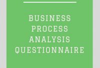 Business Process Analysis Questionnaire (Bpaq) pertaining to Business Process Questionnaire Template