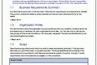 Business Requirements Specification Template (Ms Word/excel inside Business Requirements Document Template Word