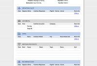 Business Travel Itinerary Template – 23+ (Word, Excel & Pdf) regarding Business Travel Itinerary Template Word