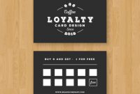 Cafe Loyalty Card Template With Elegant Style | Free Vector inside Loyalty Card Design Template