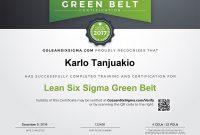 Can I See An Example Of The Certificate That Is Issued throughout Green Belt Certificate Template