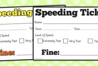 Car Speeding Ticket (Teacher Made) within Blank Speeding Ticket Template