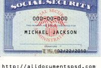 Card Template Psd inside Social Security Card Template Free