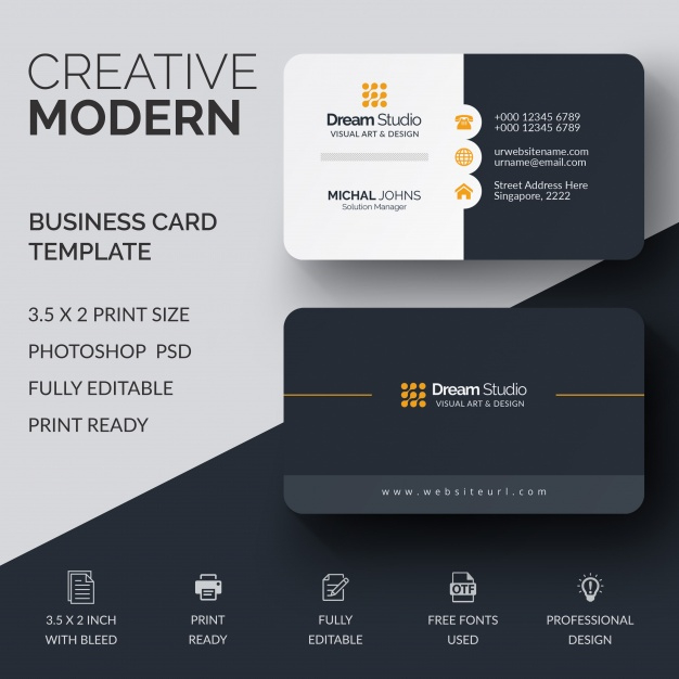 Cards Psd, 18,000+ High Quality Free Psd Templates For Download with Name Card Template Photoshop