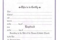 Catholic Baptism Certificate Template | Catholic Baptism throughout Roman Catholic Baptism Certificate Template