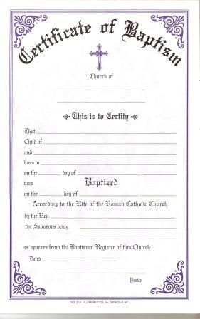 Catholic Baptism Certificate Template | Catholic Baptism throughout Roman Catholic Baptism Certificate Template
