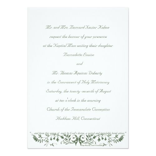 Catholic Wedding Set Invitation Template Cc | Zazzle within Church Wedding Invitation Card Template