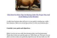 Cattle Breeding Business Plan Pdf within Livestock Business Plan Template