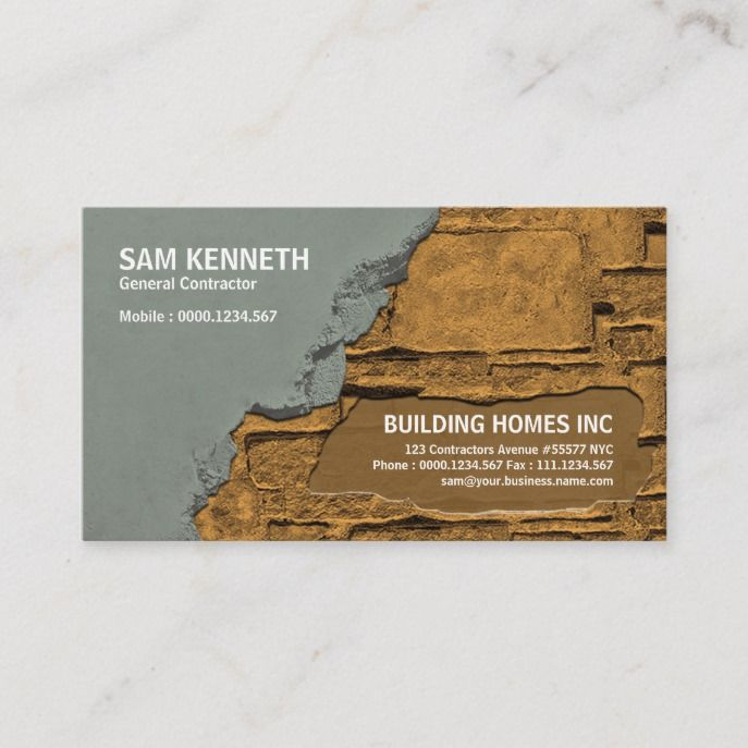 Cementing Brick Plastering Construction Manager Business intended for Plastering Business Cards Templates