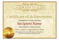 Certificate Of Achievement – Free Templates Easy To Use in Free Printable Certificate Of Achievement Template