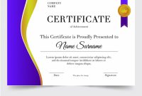 Certificate Of Achievement Template | Free Vector pertaining to Certificate Of Accomplishment Template Free