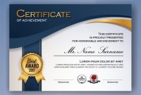 Certificate Of Achievement Template | Free Vector regarding Certificate Of Accomplishment Template Free