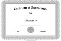 Certificate Of Achievement Templates Free Download – Trinity with Certificate Of Accomplishment Template Free