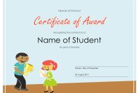 Certificate Of Award (Primary Students) pertaining to Certificate Of Achievement Template For Kids