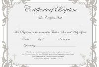 Certificate Of Baptism | Christian Baptism, Baby Dedication in Christian Baptism Certificate Template