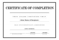 Certificate Of Completion 004 with Class Completion Certificate Template