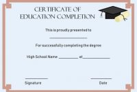 Certificate Of Completion: 22 Templates In Word Format for Ceu Certificate Template