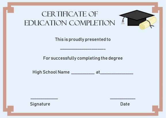 Certificate Of Completion: 22 Templates In Word Format pertaining to Continuing Education Certificate Template