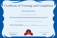 Certificate Of Completion: 22 Templates In Word Format with regard to Class Completion Certificate Template