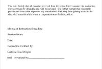 Certificate Of Disposal Template (6 for Certificate Of Disposal Template