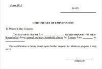 Certificate Of Employment – Word Excel Pdf Formats regarding Template Of Certificate Of Employment