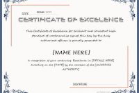 Certificate Of Excellence For Ms Word Download At Http with regard to Farewell Certificate Template