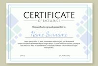 Certificate Of Excellence Template – Download Free Vectors inside Certificate Of Excellence Template Free Download