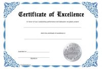 Certificate Of Excellence Template Free Download 11 In 2020 for Certificate Of Excellence Template Free Download